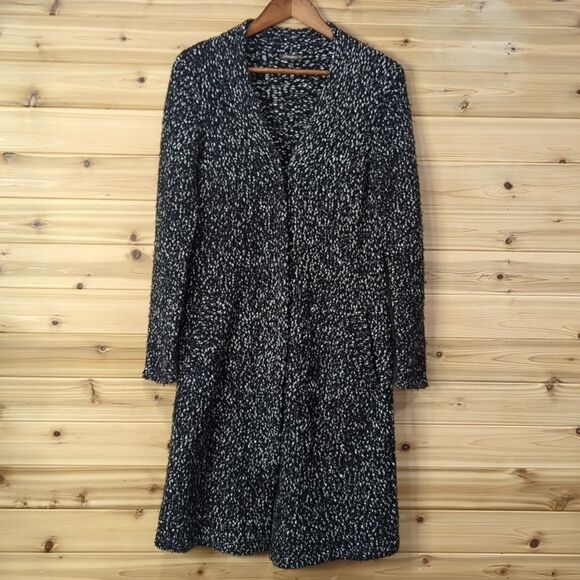 J. McLauglin Sweater Womens Small Black Duster Cardigan Wool - Picture 1 of 10